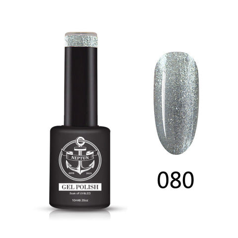 Neptun UV/LED Nagellack Light Silber Glitzer #080