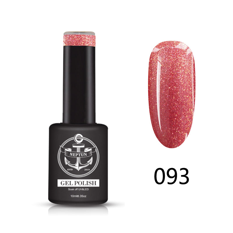 Neptun UV/LED Nagellack Maracuja Glitzer#093