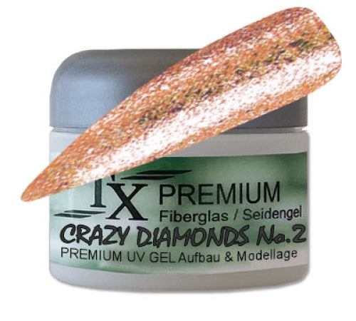 TX PREMIUM Fiberglas - Seidengel Crazy Diamands No.2 Rosè-Gold