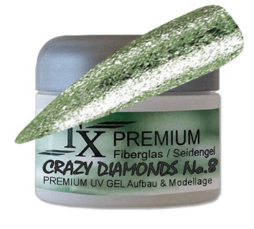 TX PREMIUM Fiberglas - Seidengel Crazy Diamands No.8 grün