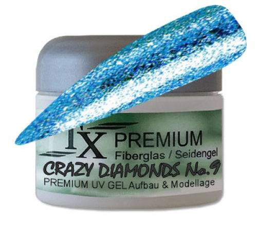 TX PREMIUM Fiberglas - Seidengel Crazy Diamands No.9 Blau