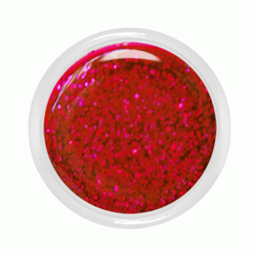 Farbgel Pinkroter Glitter in unterschiedlichen Größen – Neptun Cosmetics