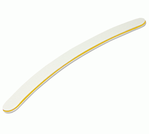 Profi-Feile 100/100 weiß gebogen - Kern gelb - Dämpfung 1mm