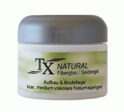 TX NATURAL Fiberglas - Seidengel klar - medium viskos - Naturnagelgel