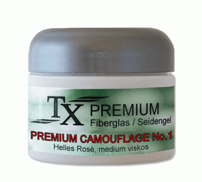 TX PREMIUM Fiberglas - Seidengel Camouflage Gel No. 1 Hell Rosè