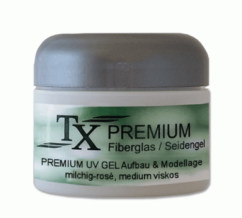 TX PREMIUM Fiberglas - Seidengel Aufbau und Modellage milchig rosè - medium viskos